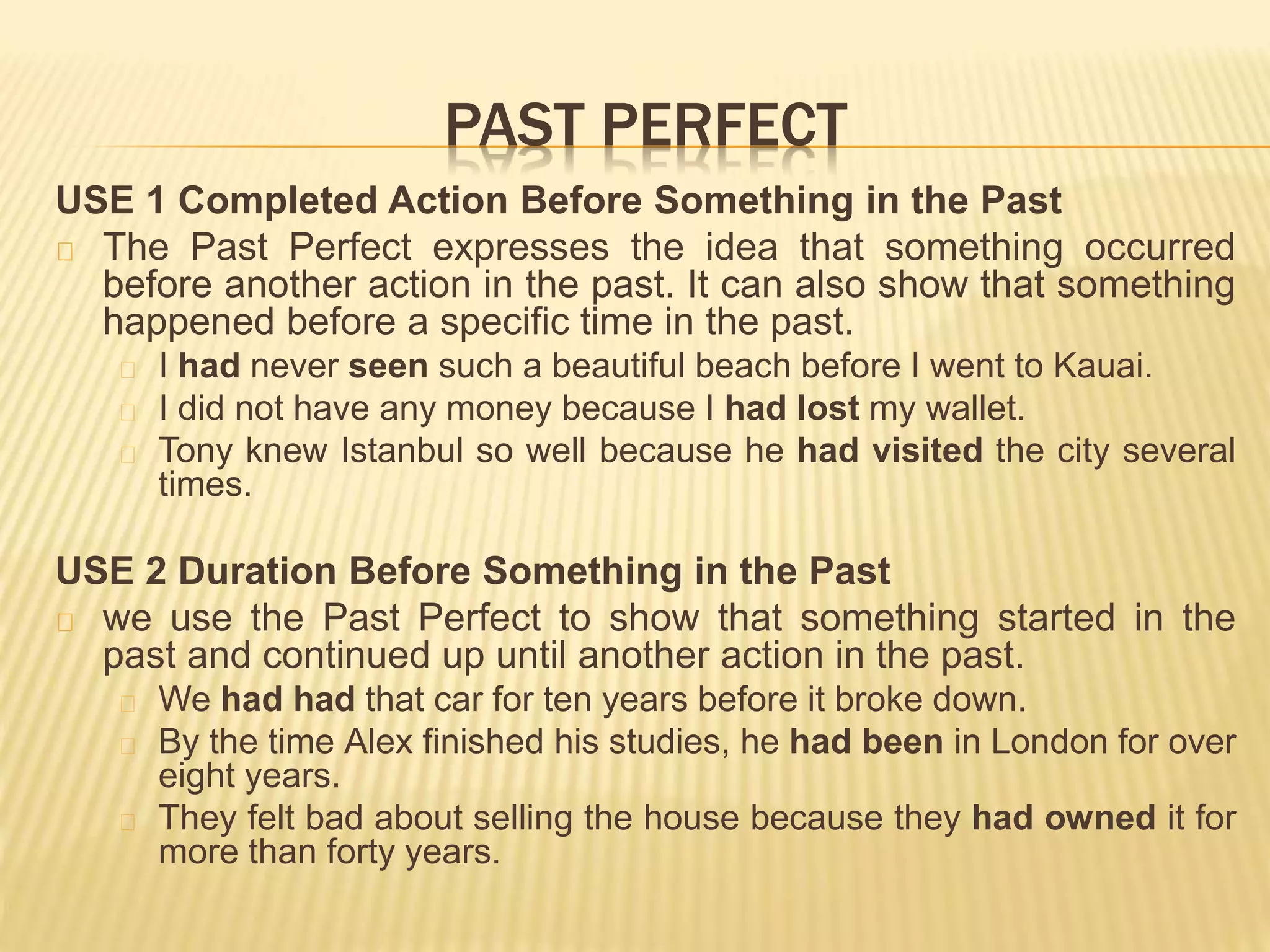 Past perfect versus past simple | PPT
