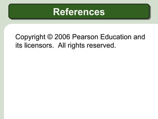 References
References
Copyright © 2006 Pearson Education and
its licensors. All rights reserved.

 