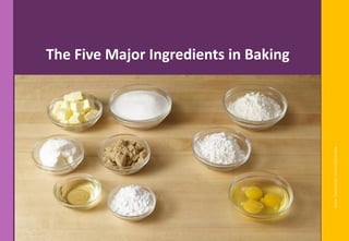 www.facebook.com/delhindra
The Five Major Ingredients in Baking
 