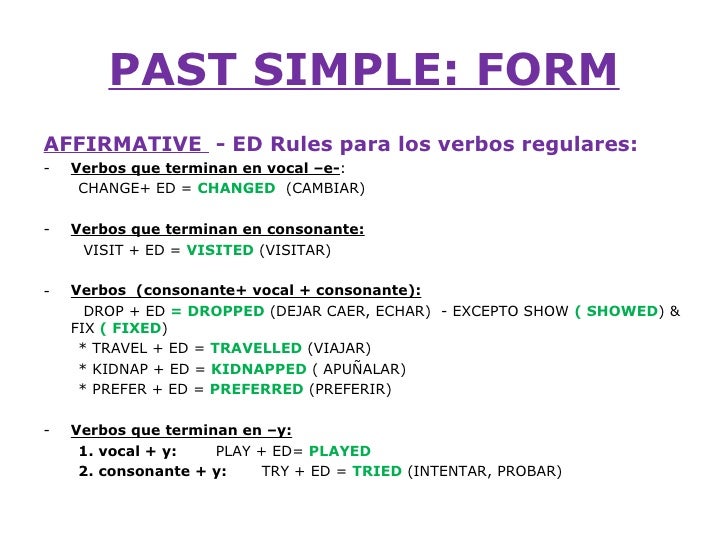 Past simple