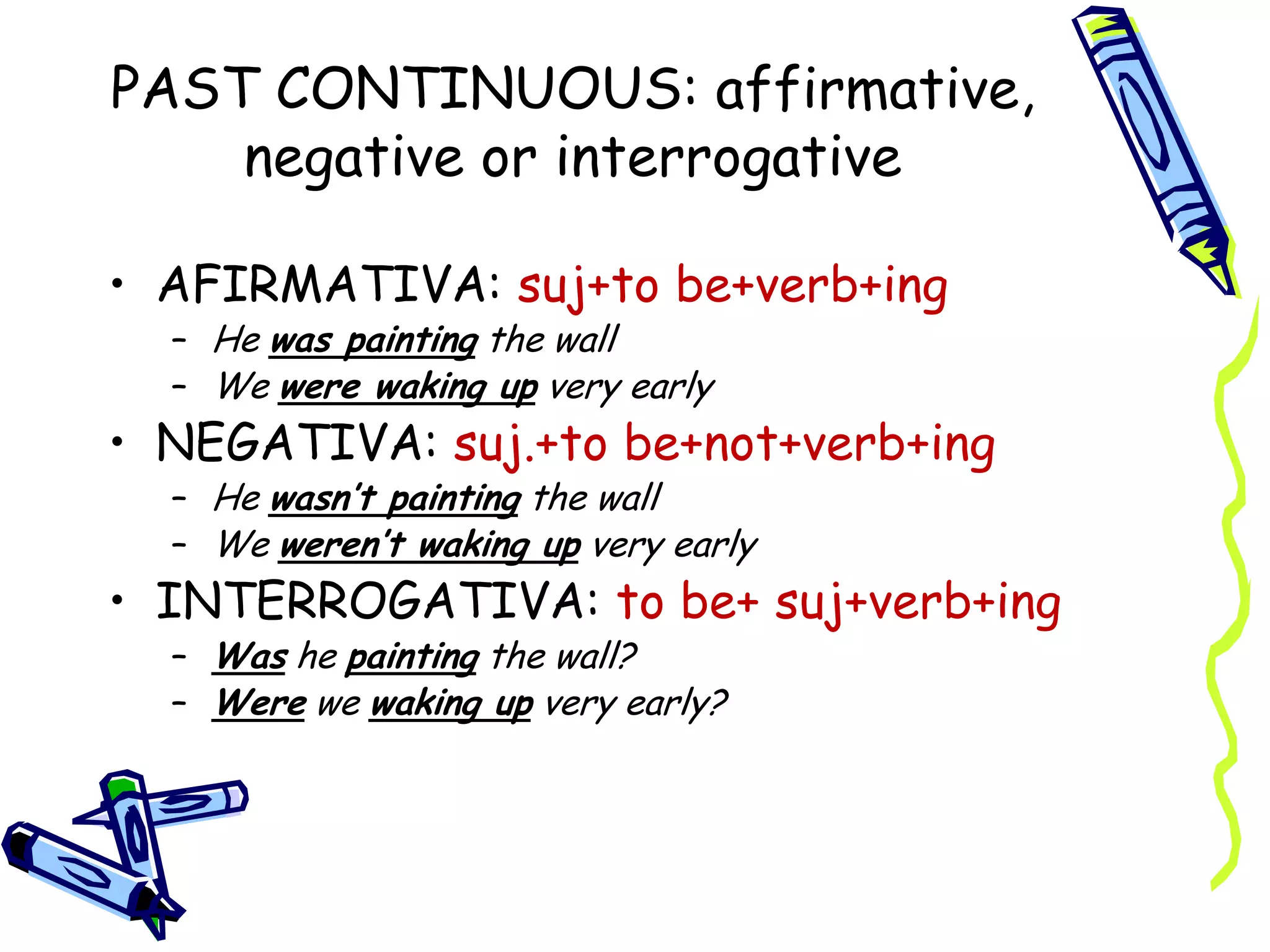Past Simple x Past continuous (português) | PPTX