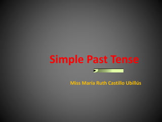 Simple Past Tense
Miss María Ruth Castillo Ubillús
 