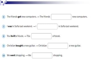 Past simple irregular and regular verbs | PPT