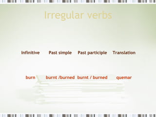 Past simple irregular verbs | PPT