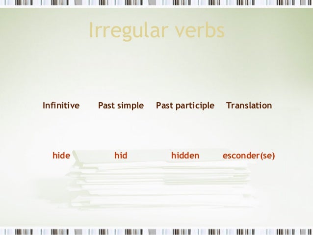 hide past tense hide past tense