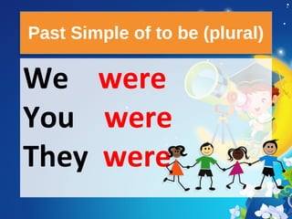 Past Simple of to be (plural)Past Simple of to be (plural)
We were
You were
They were
 
