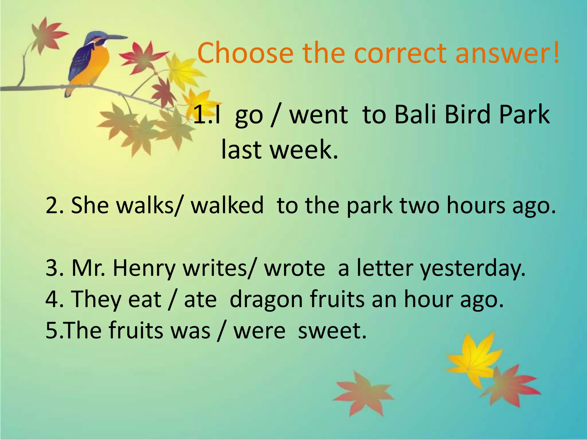 Past Simple Ppt