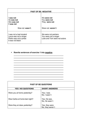 Past simple seventh graders