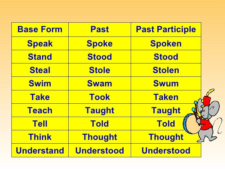 simple past tense of sing