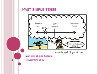 PAST SIMPLE TENSE




                          cursobuap7.blogspot.com
 Marjorie Mujica Salame
 Noviembre 2012
 