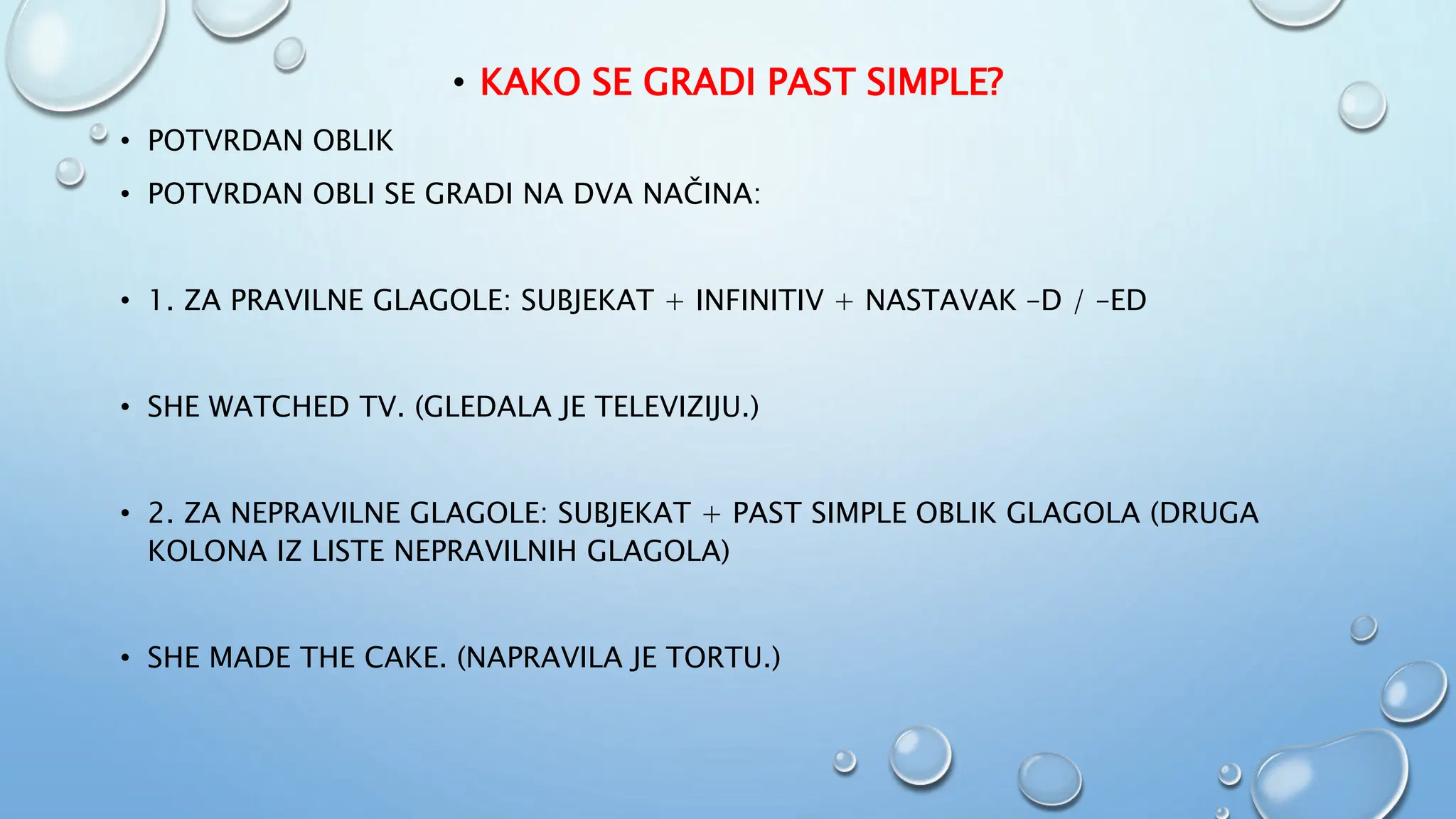 Introducing the PAST SIMPLE TENSE in Englishpptx | PPTX