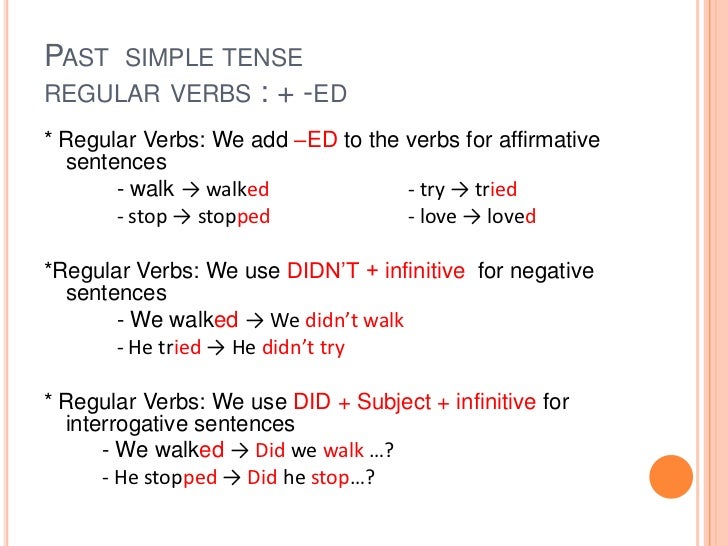 Past simple tense (2º eso)