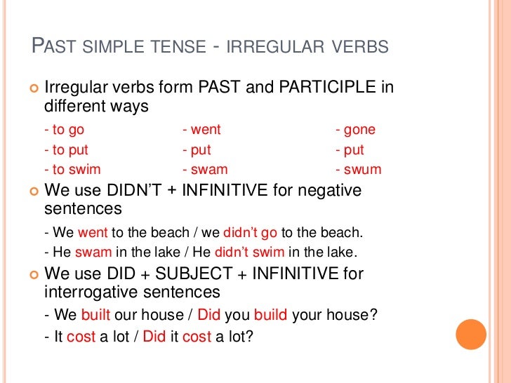 Past simple tense (2º eso)