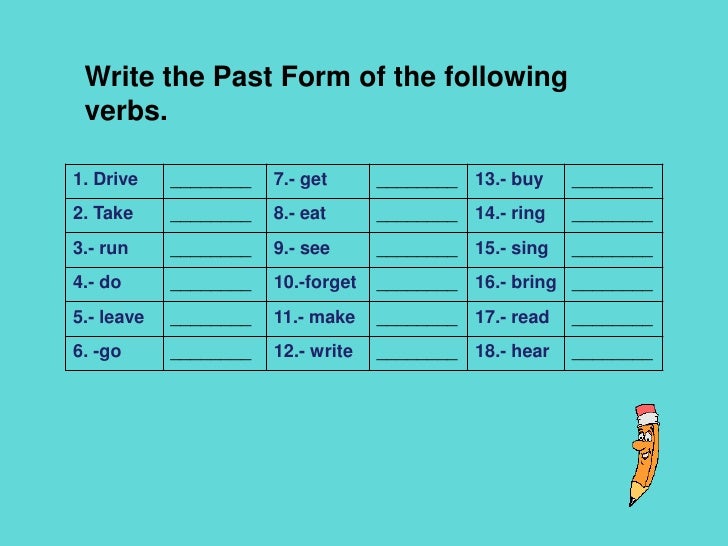 Past simple unit 3