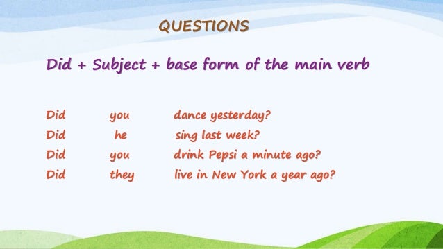 past tense of sing past tense of sing