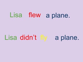 Lisa fly a plane.didn’t
Lisa flew a plane.
 