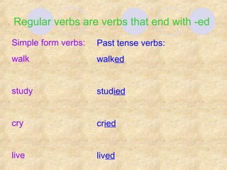 Step Past Comprehensive Guide to Simple Past Tense: Forms, Uses, and Verb Types | PPT