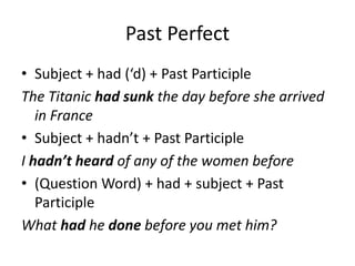 Past tenses | PPTX