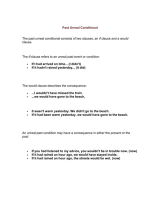 Past Unreal Conditional | PDF