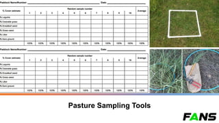 Pasture Sampling Pasture Management and Fodder Production | PDF