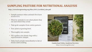Pasture Sampling PastureNutritionIV | PPTX