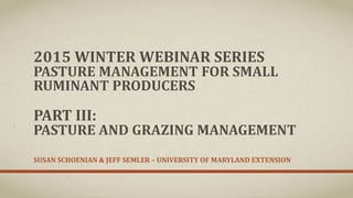 Pasture and grazing management | PPT
