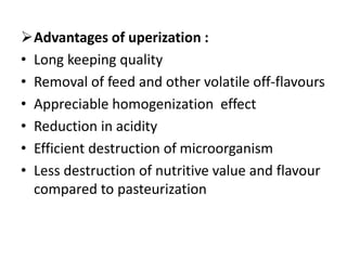 Uperization Milk pasteurization : important method to increase the shelf life of ...