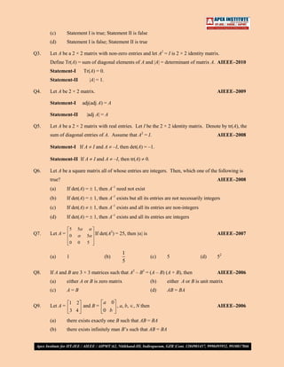 Past year iit entrance mathematics problems | PDF