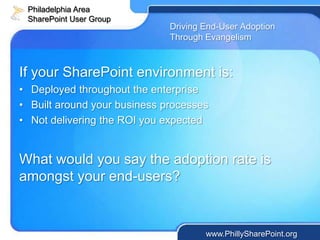 Philadelphia Area SharePoint User Group 03.31.2010