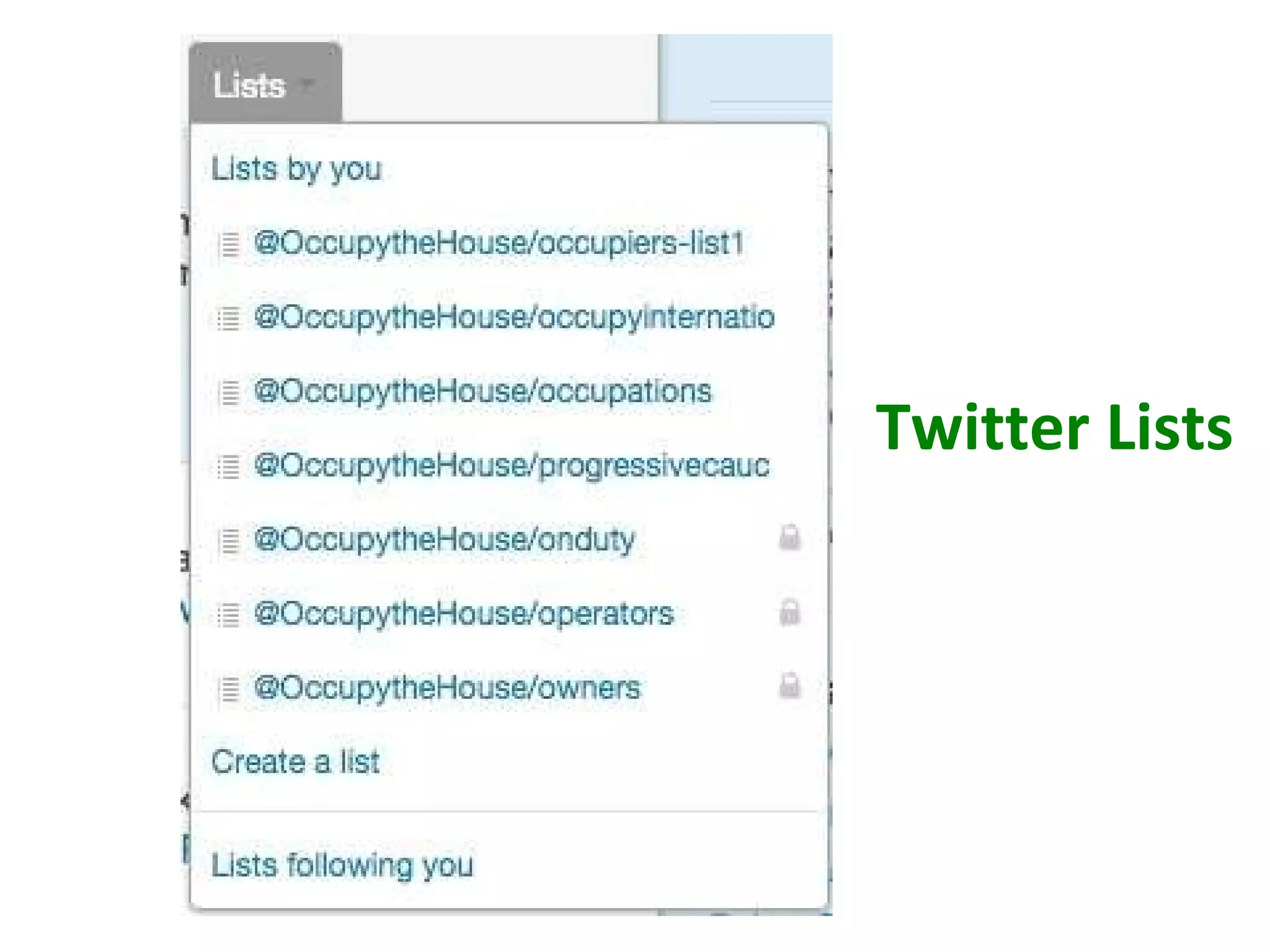 Twitter Lists 