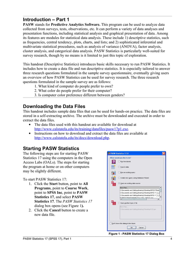 SPSS statistics - how to use SPSS | PDF