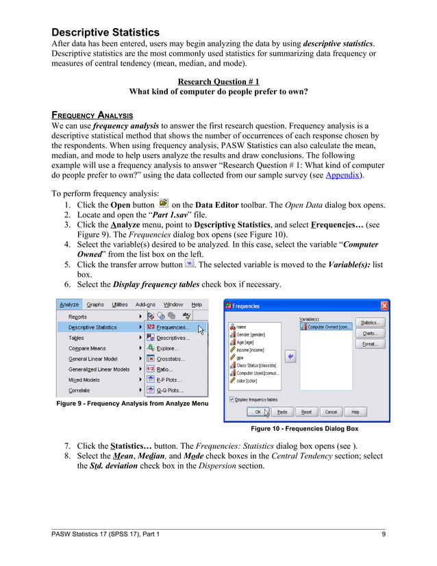 SPSS statistics - how to use SPSS