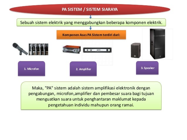 pa system dalam bahasa melayu