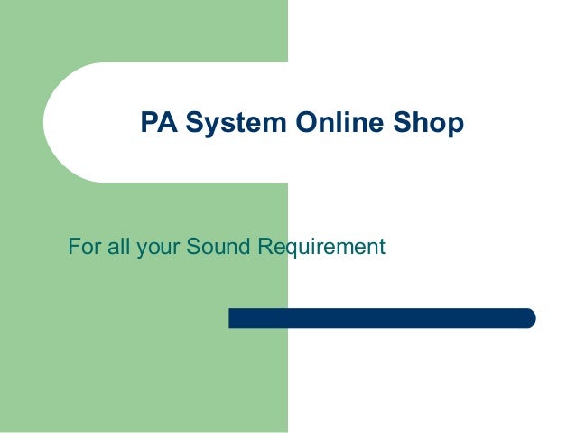 buy pa system online