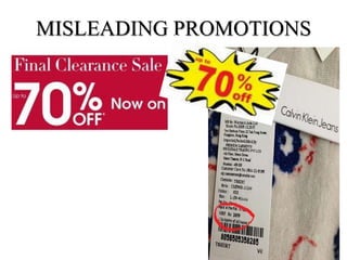 MISLEADING PROMOTIONS
 