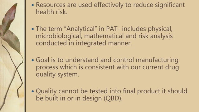 Pat process analytical technique | PPTX