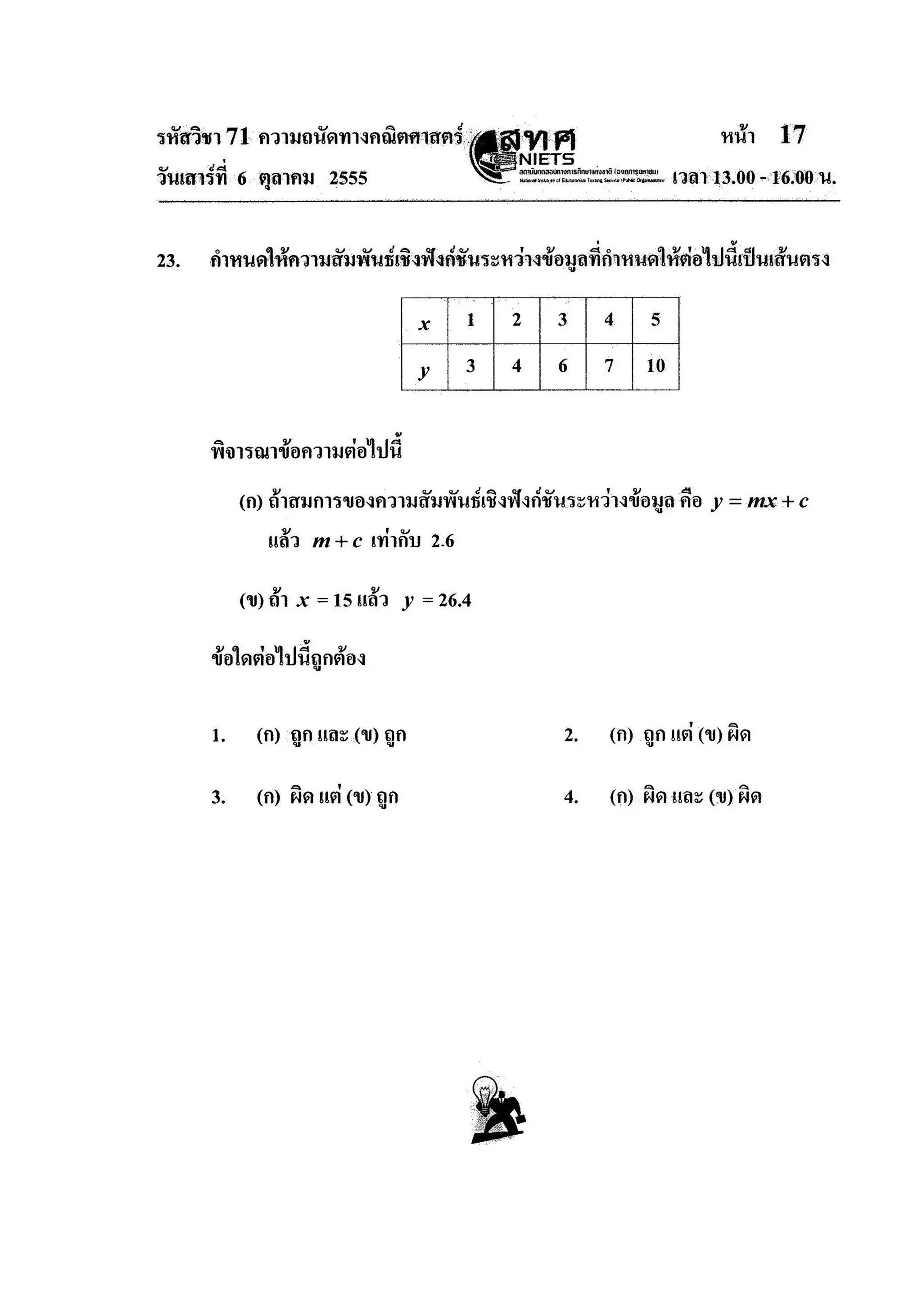 ความถนัดคณิตศาสตร์