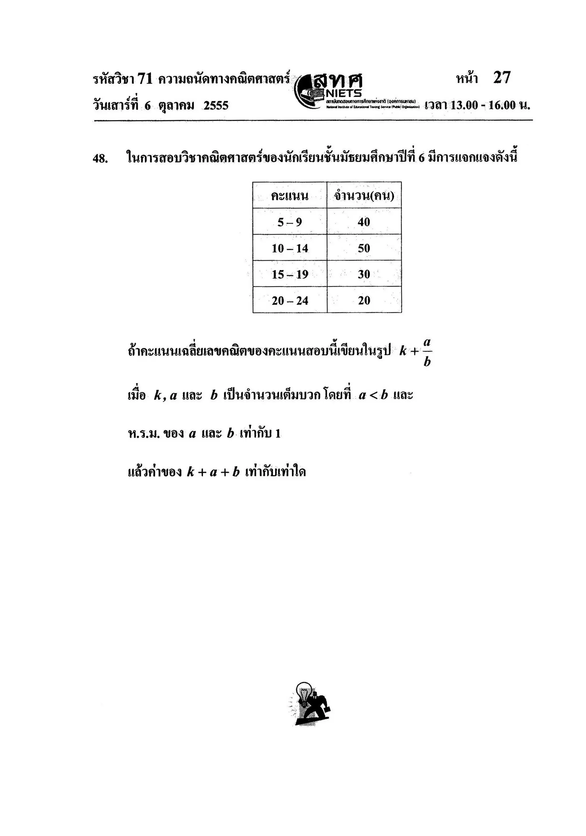 ความถนัดคณิตศาสตร์