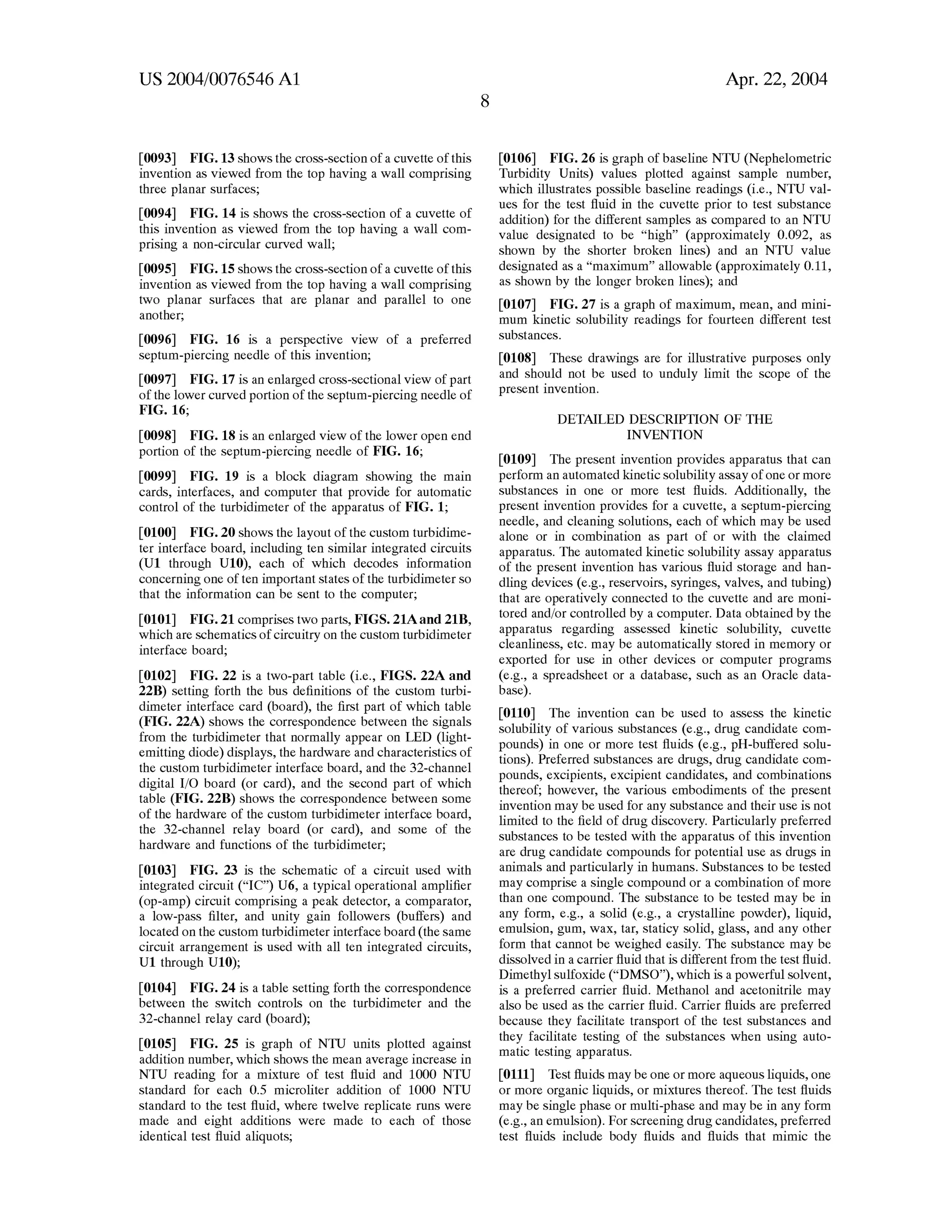 Automated Kinetic Solubility Assay Apparatus and Method