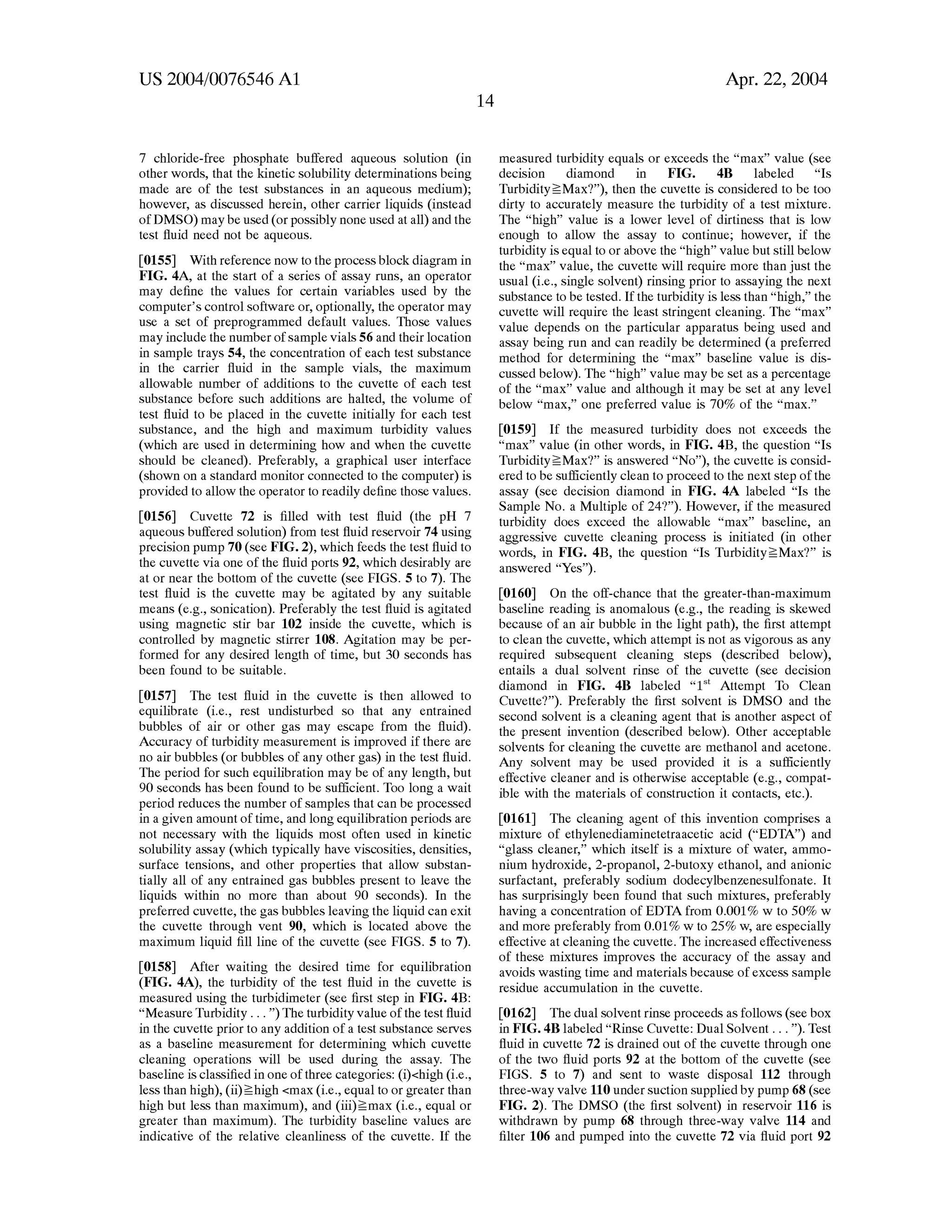 Automated Kinetic Solubility Assay Apparatus and Method