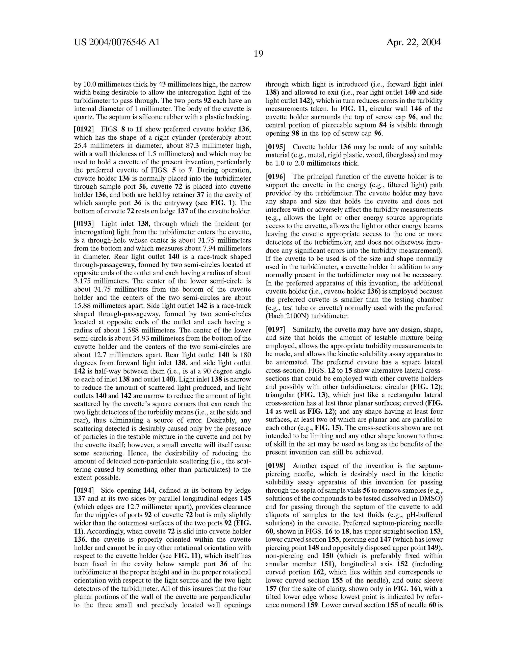 Automated Kinetic Solubility Assay Apparatus and Method