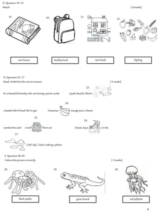 Peperiksaan Akhir Tahun Bahasa Inggeris Tahun 2 2018