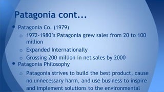 Patagonia: Case Analysis