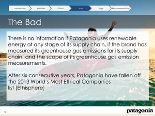 Patagonia - Corporate Social Responsibility