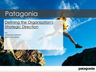Patagonia
Defining the Organization's
Strategic Direction
by:
Johannes Mahlich
Mara Schneider

 