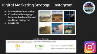 Digital Marketing Strategy - Instagram
Socialblade Rankings
● Photos that show action
● Coordinated campaign
between Paid and Owned
media on Instagram
● Linkin.bio
 