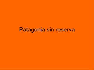 Patagonia sin reserva 