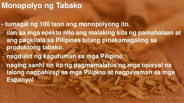 Featured image of post Masamang Epekto Ng Monopolyo Sa Tabako Sa Pilipinas Sa pilipinas muling nanumbalik ang