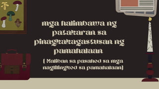mga halimbawa ng
patakaran sa
pinagkakagastusan ng
pamahalaan
( Maliban sa pasahod sa mga
naglilingkod sa pamahalaan)
 