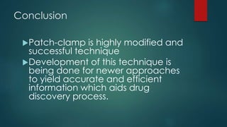 Slowly inactivating K current
channel
(Ram & Dagan, 1987)
1. Individual channels are either open or closed
(no partial openings). Sometimes more than
one channel is in a patch.
2. Each channel opening is only a brief event
compared to the total duration of the whole
cell current.
3. Channel opening and closing is variable in
duration and latency.
4. The overall probability of channel opening is
similar to the whole cell current
5. Second openings can happen if there’s no
inactivation.
Other channels
 